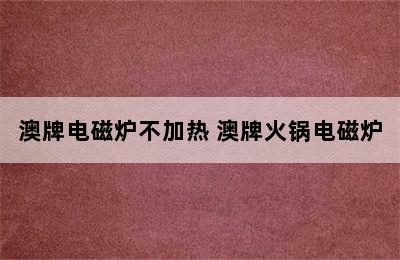 澳牌电磁炉不加热 澳牌火锅电磁炉